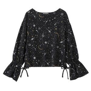 Sailor Moon meets GU sweatshirts Top Black size S 25th anniversary
